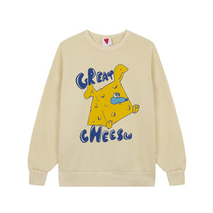 Great Cheese Sweatshirt by Fresh Dinosaurs