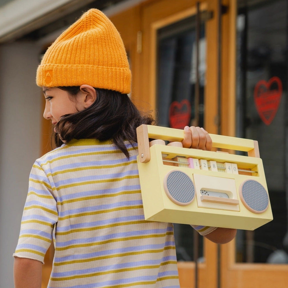 Yellow Wooden Tape Recorder by Kiko+ & gg*