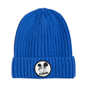 
            
                Load image into Gallery viewer, Blue Wool Knitted Beanie by Mini Rodini
            
        