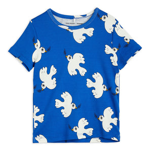 
            
                Load image into Gallery viewer, Blue Peace Dove Tee by Mini Rodini x Wrangler
            
        