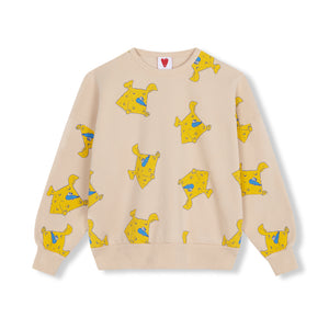 
            
                Load image into Gallery viewer, Cheese All Over Sweatshirt by Fresh Dinosaurs
            
        