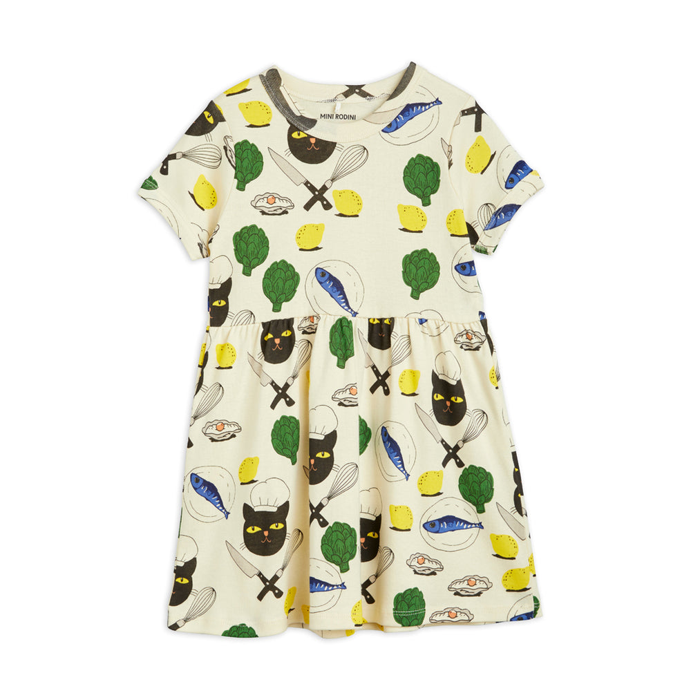 
            
                Load image into Gallery viewer, Chef Cat Dress by Mini Rodini
            
        