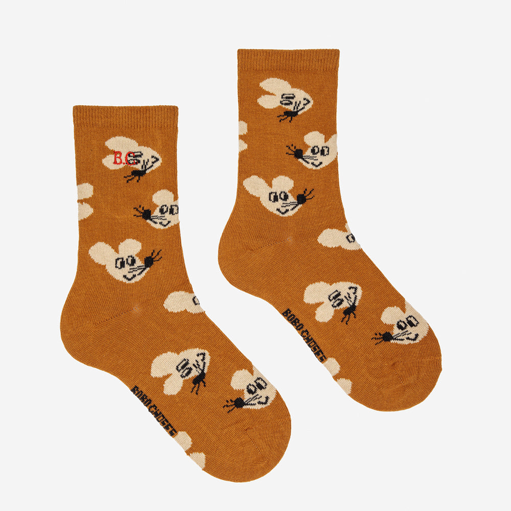 Mouse All Over Long Socks by Bobo Choses