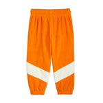 Orange Fleece Stripe Trousers by Mini Rodini