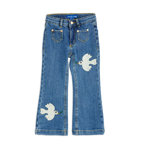 Peace Dove Denim Flared Jeans by Mini Rodini x Wrangler