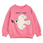 Pink Peace Dove Chenille Sweatshirt by Mini Rodini x Wrangler
