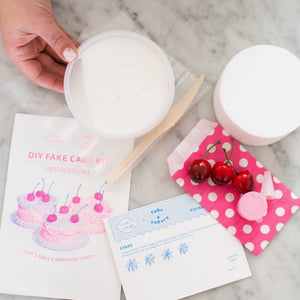 Pink Cherry Fake Cake Kit by Jenny Lemons