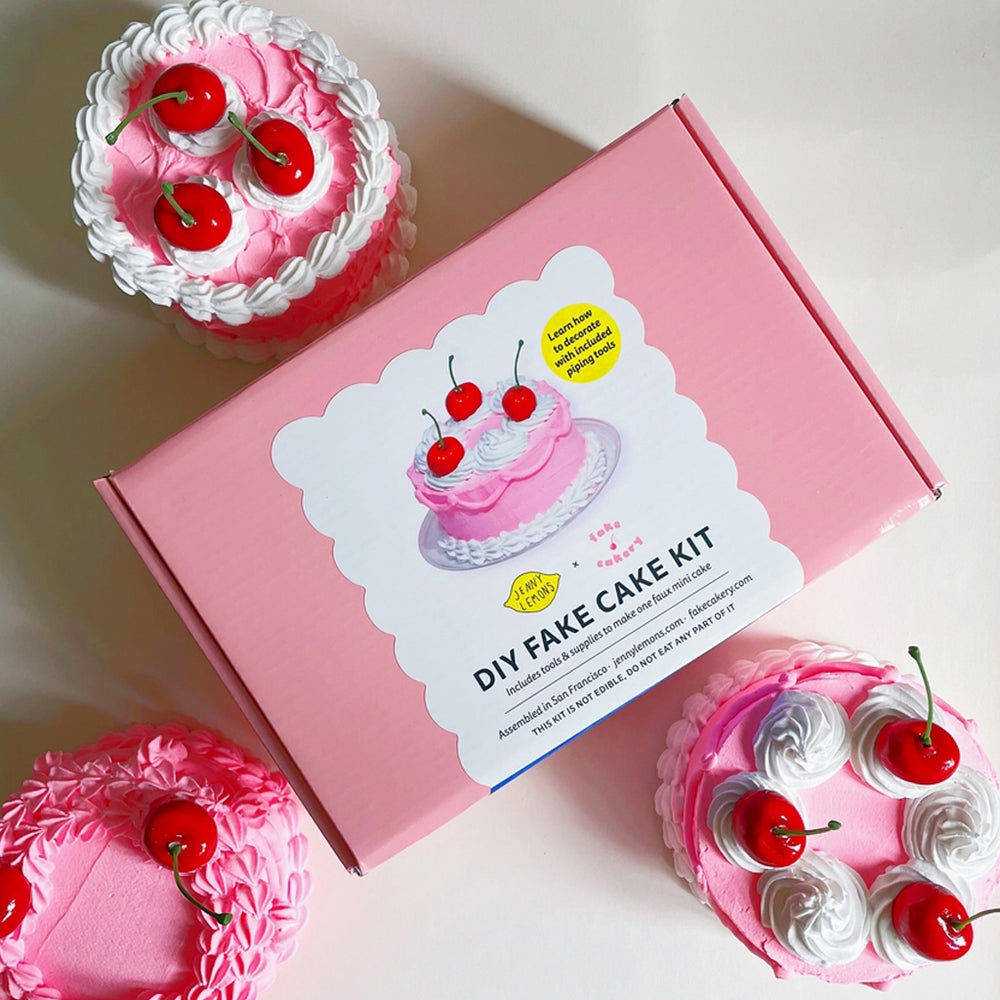 Pink Cherry Fake Cake Kit by Jenny Lemons