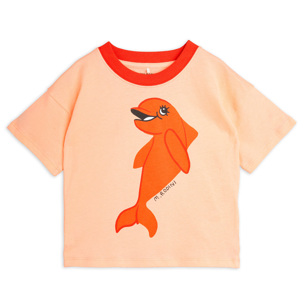 Red Dolphin Tee by Mini Rodini