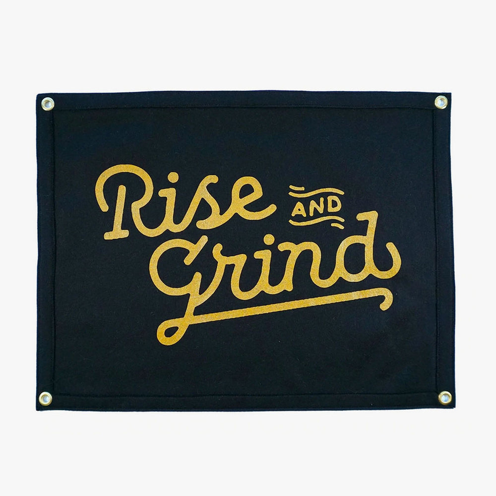 Rise and Grind Camp Flag by Oxford Pennant