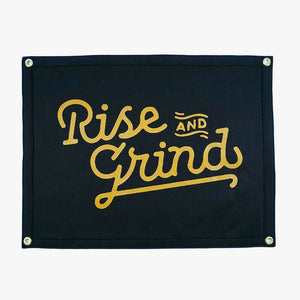 
            
                Load image into Gallery viewer, Rise and Grind Camp Flag by Oxford Pennant
            
        