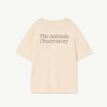 Rooster Oversize Kids Tee Ecru Circles by The Animals Observatory