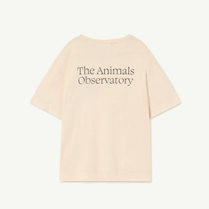 
            
                Load image into Gallery viewer, Rooster Oversize Kids Tee Ecru Circles by The Animals Observatory
            
        