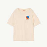 Rooster Oversize Kids Tee Ecru Circles by The Animals Observatory