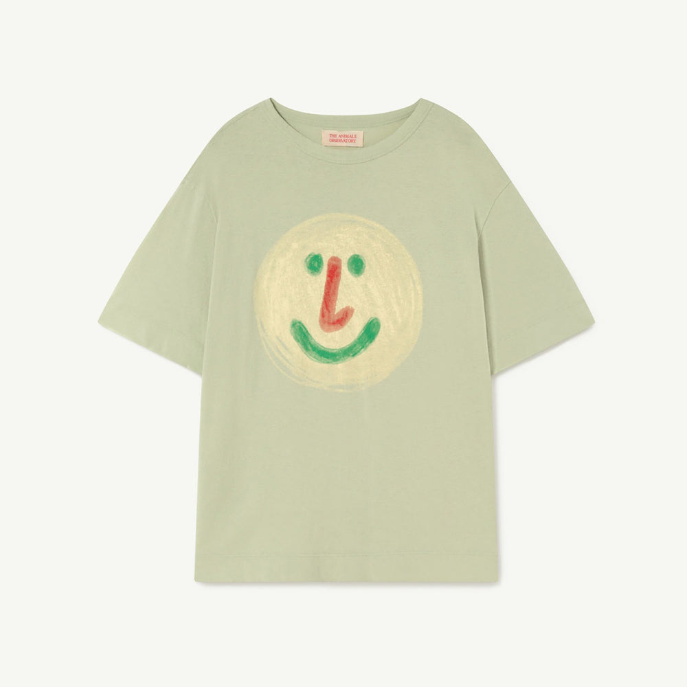 Rooster Oversize Kids Tee Green Face by The Animals Observatory