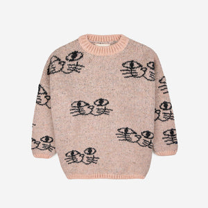 
            
                Load image into Gallery viewer, Smiling Cat Jacquard Jumper by Bobo Choses
            
        