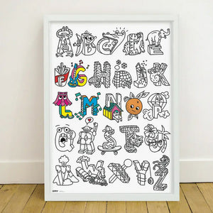 ABC Giant Coloring Poster by Omy