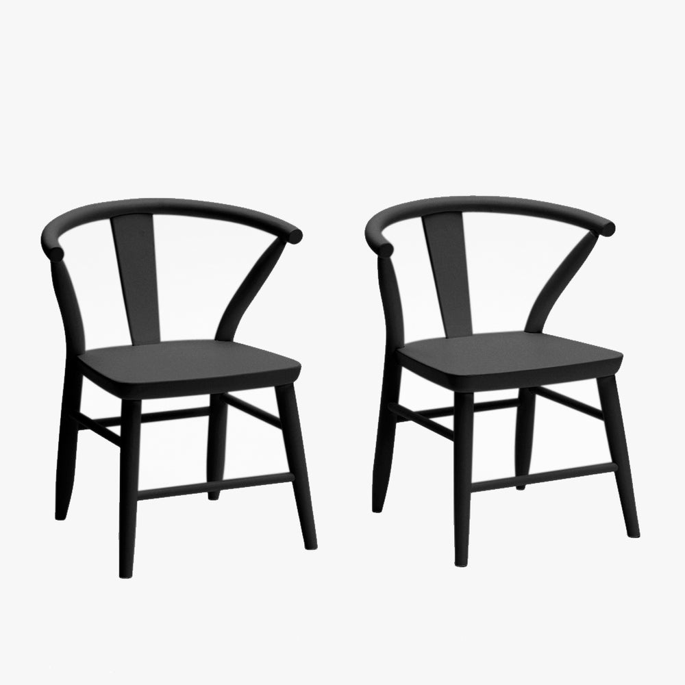 Crescent Chairs in Black by Milton and Goose