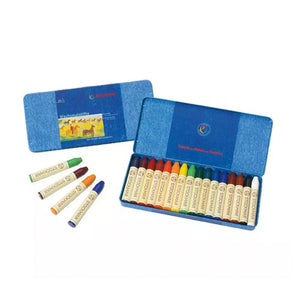 Stockmar Wax Stick Crayons Tin Case - 16 Assorted Sticks